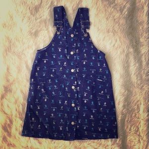 OshKosh VestBak Floral Print Overall Dress Jumper